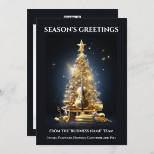 Orkestrale instrumenten Kerstviool cello Feestdagenkaart