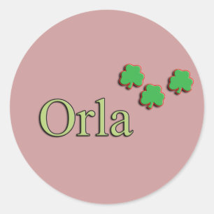 Orla aangepaste naam Stickers