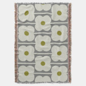 Orla Kiely Abacus Flower Lined Eyelet Wit, Grijs Deken (Voorkant Verticaal)