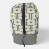 Orla Kiely Abacus Flower Lined Eyelet Wit, Grijs Toilettasje (Rechts)