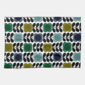 Orla Kiely Spot Bloemen Stem, Blauw Groen Theedoek (Horizontaal)