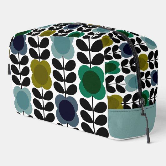 Orla Kiely Spot Bloemen Stem, Blauw Groen Toilettasje (Rechterhoek)