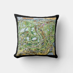 Orlando Cartoon Map Kussen
