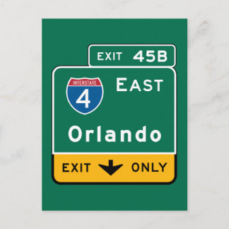 Orlando, FL Road Sign Briefkaart