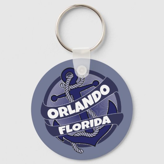Orlando Florida anchor swirl sleutelhanger (Voorkant)