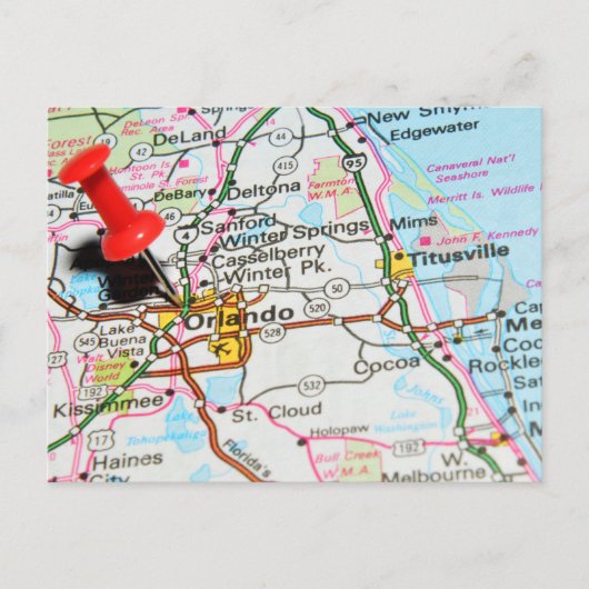 Orlando, Florida Briefkaart (Voorkant)