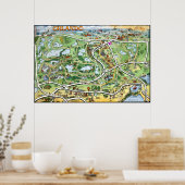Orlando Florida Cartoon Map Poster (Keuken)