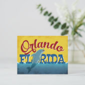 Orlando Florida Dolphin Retro Fun Briefkaart (Staand voorkant)
