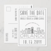 Orlando, Florida | Gestileerde skyline De datum op Briefkaart (Voorkant / Achterkant)