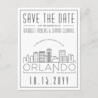 Orlando, Florida | Gestileerde skyline De datum op