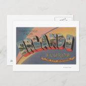 Orlando, Florida - Grote Letter Scenes 2 Briefkaart (Voorkant / Achterkant)