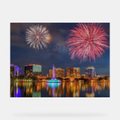 Orlando Florida Lake Eola Fireworks & Fontaine (Recto)