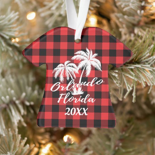 Orlando Florida Palm Trees Beach Gepersonaliseerd Ornament (Boom)