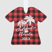 Orlando Florida Palm Trees Beach Gepersonaliseerd Ornament (achterkant)