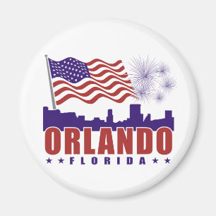 Orlando Florida Patriotic Magnet Magneet
