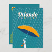 Orlando, Florida - Regen Feestdagenkaart (Voorkant / Achterkant)