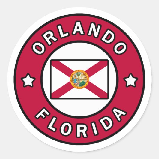 Orlando Florida Ronde Sticker (Voorkant)