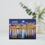 Orlando, Florida 's nachts van het Lucerne meer. Briefkaart (Staand voorkant)