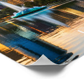 Orlando Florida Silhouette Lake Eola Heet Lucht Ba Poster (Hoek)