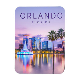 Orlando Florida Silhouette Meer Zonsondergang Reiz Magneet