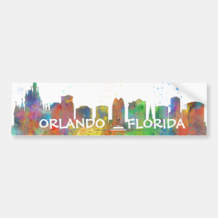 ORLANDO, FLORIDA SKYLINE BUMPERSTICKER