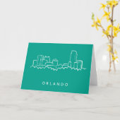 Orlando Florida Skyline Kaart (Gele Bloem)