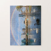 Orlando Florida Skyline Lake Eola Rainbow & Swans Legpuzzel (Verticaal)