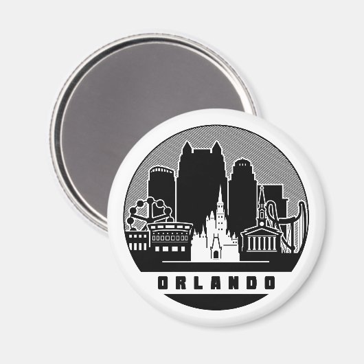 Orlando Florida Skyline Magneet (Voorkant / Achterkant)