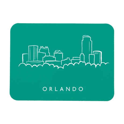 Orlando Florida Skyline Magneet (Horizontaal)