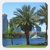 Orlando Florida Stadsbeeld Vierkante Sticker (Voorkant)