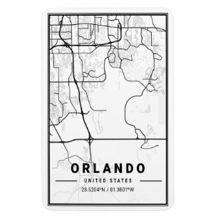 Orlando Florida USA Travel City Map Poster Magneet