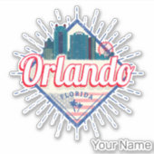 Orlando Florida Verenigde Staten Silhouet van de s Sticker (Voorkant)