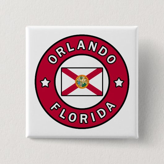 Orlando Florida Vierkante Button 5,1 Cm (Voorkant)