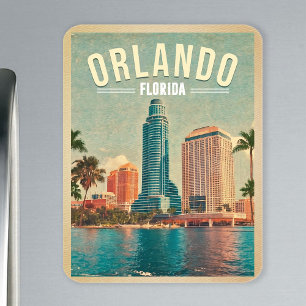 Orlando Florida Vintage Hoge gebouwen Palm jaren 6 Magneet