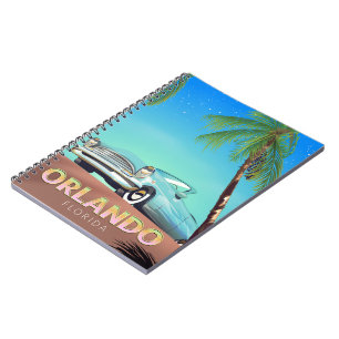 Orlando Florida vintage reisposter, Notitieboek