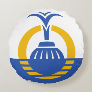 Orlando (Floride) Drapeau urbain Coussin rond