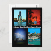 Orlando, Miami, Zuid-Beach Collage Briefkaart (Voorkant / Achterkant)