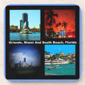 Orlando, Miami, Zuid-Beach Collage Drankjes Onderzetter (Voorkant)