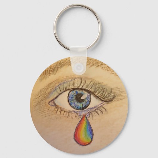 Orlando Rainbow Teardrop van Carol Zeock Sleutelhanger (Voorkant)