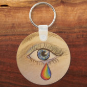 Orlando Rainbow Teardrop van Carol Zeock Sleutelhanger (Voorkant)