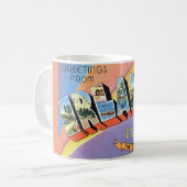 Orlando Retro Grey Postcard Mug (Devant gauche)