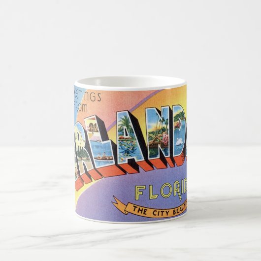 Orlando Retro Grey Postcard Mug (Centre)