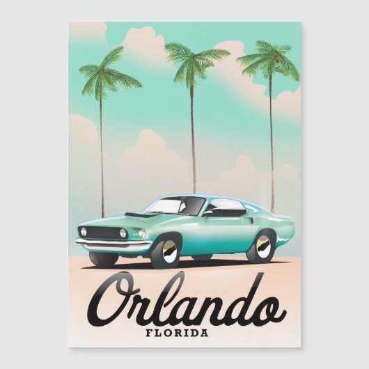 Orlando schemering Florida reisposter (Voorkant)