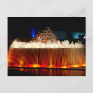Orlando Theme Park Fountain verlicht 's nachts Briefkaart