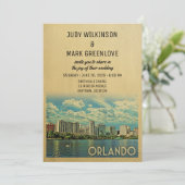 Orlando Wedding Invitation Florida Kaart (Staand voorkant)