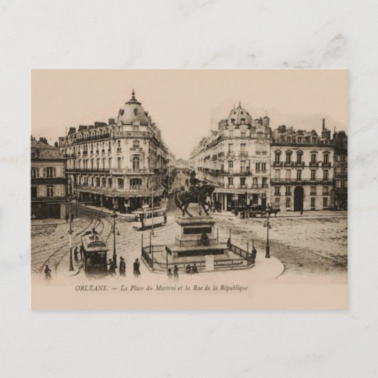 Orleans Rue de la Republique briefkaart 1910 (Voorkant)