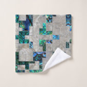 Ormeau géométrique abstrait et nacre (Gant de toilette)