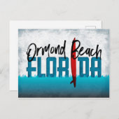 Ormond Beach Briefkaart Florida Surfboard (Voorkant / Achterkant)