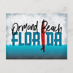 Ormond Beach Briefkaart Florida Surfboard