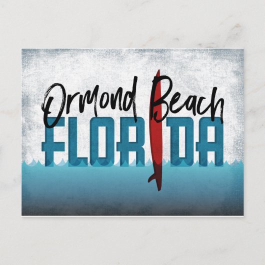 Ormond Beach Briefkaart Florida Surfboard (Voorkant)